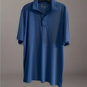 Pebble Beach Men's Polo Golf Shirt, Blue, Size XL Excellent Condition Button Up